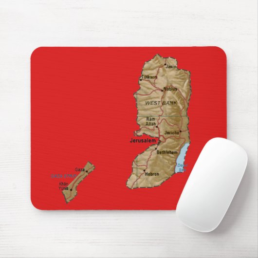 Palestine Map Mousepad (Mit Mouse)