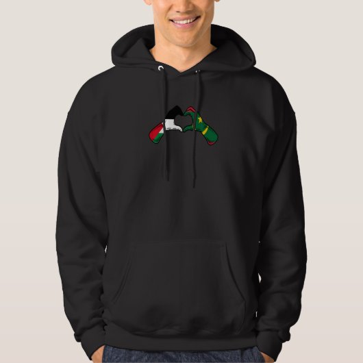 Palestine Mauritania Flag Palestinian Mauritanian Hoodie (Vorderseite)