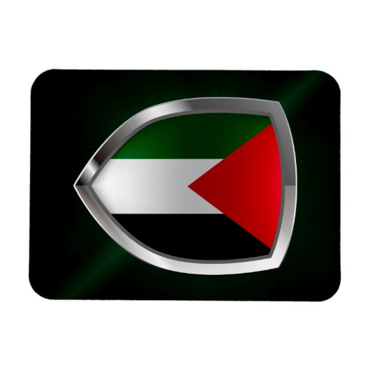 Palestine Metallic Emblem Magnet (Horizontal)