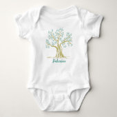 Palestine Olive Tree Personalisiert Baby Bodysuit Baby Strampler (Vorderseite)
