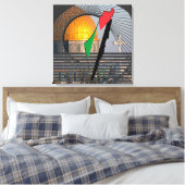 "Palestine Our Heimat" 24" x 24" Leinwanddruck (Insitu (Schlafzimmer))