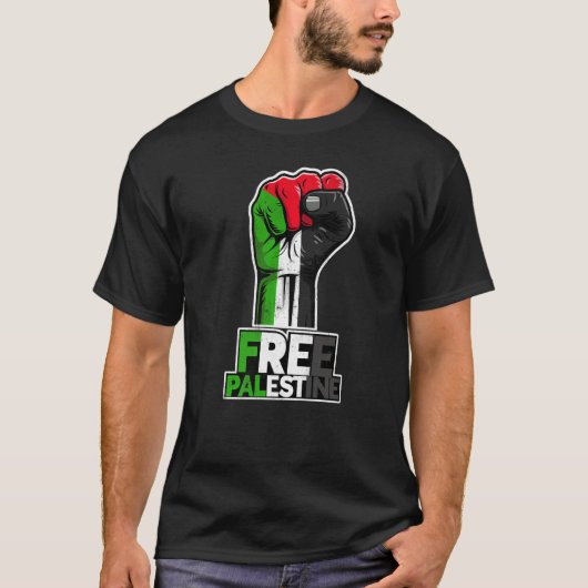 Palestine Palestine Flag Palestinian fist Free Pal T-Shirt (Vorderseite)