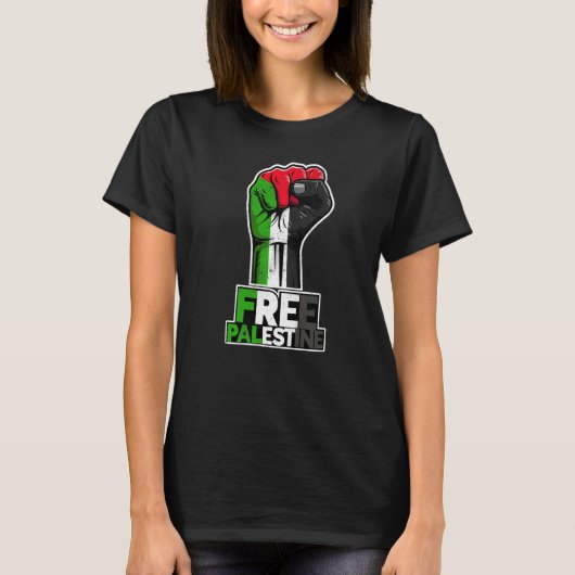 Palestine Palestine Flag Palestinian fist Free Pal T-Shirt (Vorderseite)