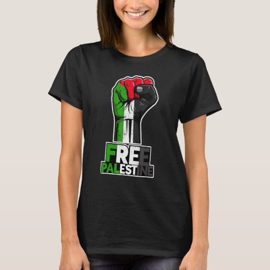 Palestine  Palestine Flag  Palestinian fist  Free  T-Shirt (Vorderseite)
