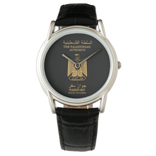 Palestine passport wristwatch armbanduhr (Vorderseite)