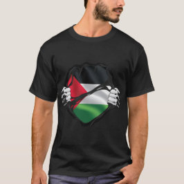 Palestine Pure Roots Flag Black T-Shirt