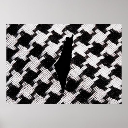 Palestine Scarf mit Map Poster (Vorne)