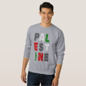 PALESTINE Solidarity Sweatshirt - Bold Distressed (Vorne ganz)