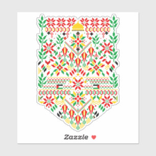 Palestine Tatreez Traditionelle Stickerei Aufkleber