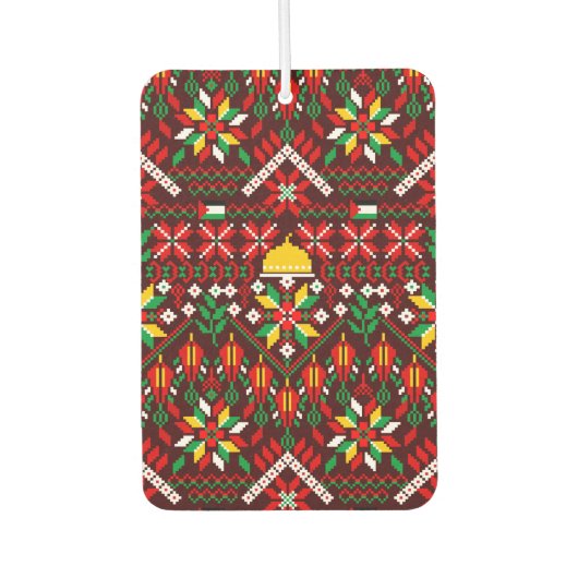 Palestine Tatreez Traditionelle Stickerei Autolufterfrischer (Vorderseite)