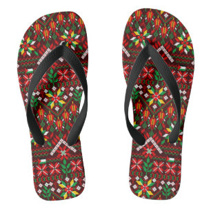 Palestine Tatreez Traditionelle Stickerei Badesandalen