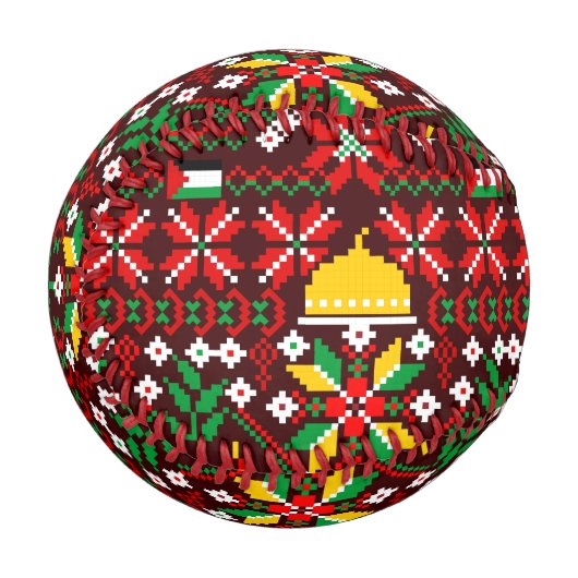 Palestine Tatreez Traditionelle Stickerei Baseball (Vorderseite Links)
