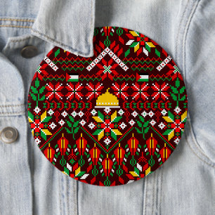 Palestine Tatreez Traditionelle Stickerei Button