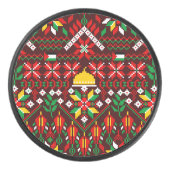 Palestine Tatreez Traditionelle Stickerei Eishockey Puck (Vorderseite)