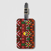 Palestine Tatreez Traditionelle Stickerei Gepäckanhänger (Vorderseite Vertikal)