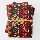 Palestine Tatreez Traditionelle Stickerei Geschenkpapier Set (Beispiel)