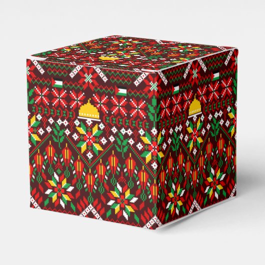 Palestine Tatreez Traditionelle Stickerei Geschenkschachtel (Vorderseite)