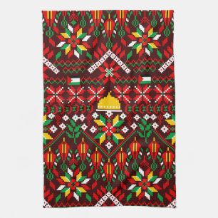 Palestine Tatreez Traditionelle Stickerei Geschirrtuch