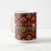 Palestine Tatreez Traditionelle Stickerei Kaffeetasse (Vorderseite Links)