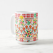 Palestine Tatreez Traditionelle Stickerei Kaffeetasse (Vorderseite Links)