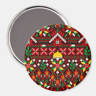 Palestine Tatreez Traditionelle Stickerei Magnet