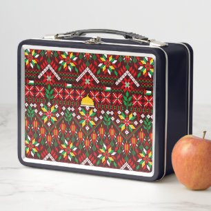 Palestine Tatreez Traditionelle Stickerei Metall Brotdose