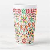 Palestine Tatreez Traditionelle Stickerei Milchtasse (Vorderseite)