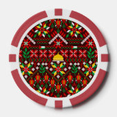 Palestine Tatreez Traditionelle Stickerei Pokerchips (Vorderseite)