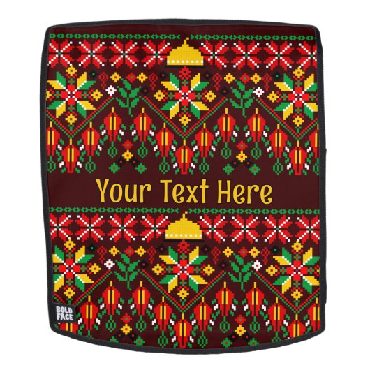 Palestine Tatreez Traditionelle Stickerei Rucksack (Abnehmbare Front)