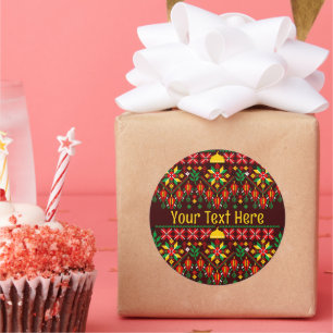 Palestine Tatreez Traditionelle Stickerei Runder Aufkleber