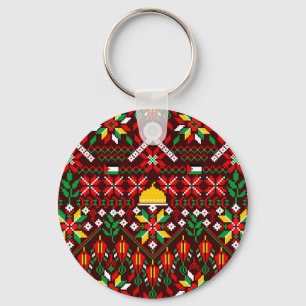 Palestine Tatreez Traditionelle Stickerei Schlüsselanhänger