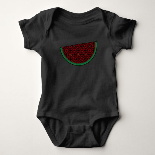 Palestine watermelon Embroidery red tatreez Baby Strampler (Vorderseite)