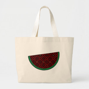 Palestine watermelon Embroidery red tatreez Jumbo Stoffbeutel