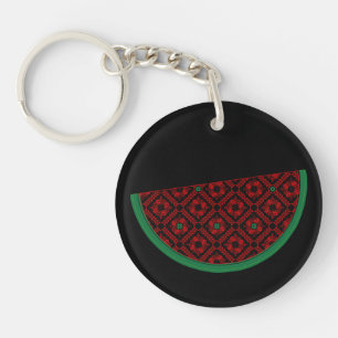 Palestine watermelon Embroidery red tatreez Schlüsselanhänger