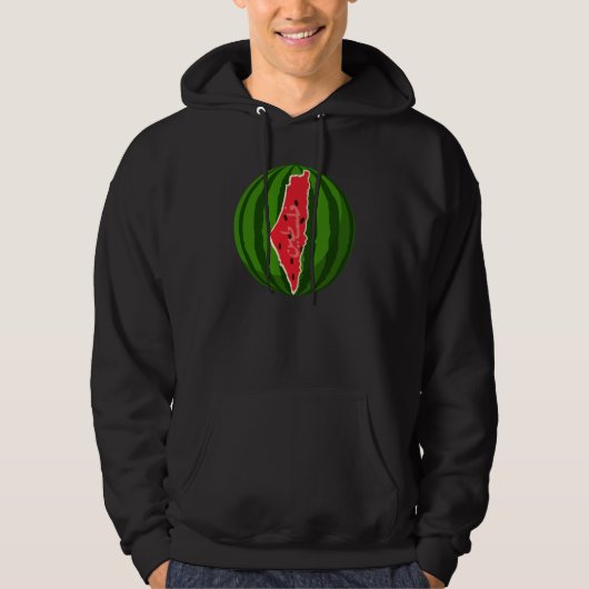 Palestine Watermelon Flag Map Freie Palästinenser. Hoodie (Vorderseite)