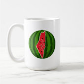 Palestine Watermelon Flag Map Freie Palästinenser Kaffeetasse (Links)