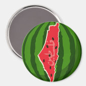 Palestine Watermelon Flag Map Freie Palästinenser. Magnet (Vorderseite/Rückseite)