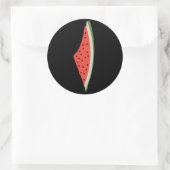 Palestine Watermelon Flag Map Freie Palästinenser. Runder Aufkleber (Tasche)