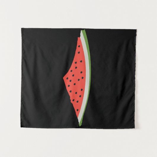 Palestine Watermelon Flag Map Freie Palästinenser. Wandteppich (Vorderseite (Horizontal))