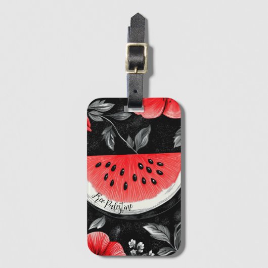 Palestine Watermelon Gepäckanhänger (Vorderseite Vertikal)
