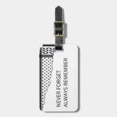 Palestine: We are Human, We are Equal Gepäckanhänger (Vorderseite vertikal)