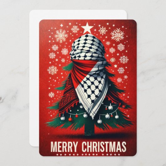 PALESTINE Weihnachtskarte (Vorne/Hinten)