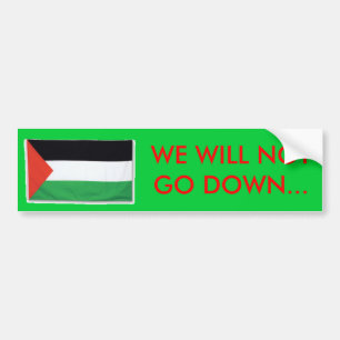 PalestineFlagBig08, WERFEN WIR NOTGO… nieder Autoaufkleber