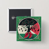 Palestinenkultur | Wassermelone Palestine, Oliven Button (Vorne & Hinten)