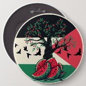 Palestinenkultur | Wassermelone Palestine, Oliven Button (Vorne & Hinten)