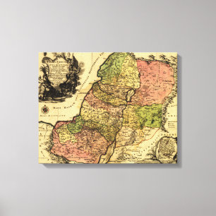PalestinePanoramic MapPalestine 5 Leinwanddruck