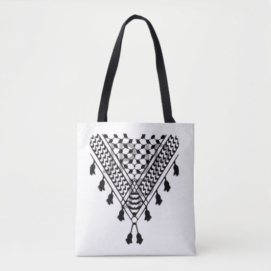 Palestinian Keffiyeh Tote Bag Tasche (Vorderseite)