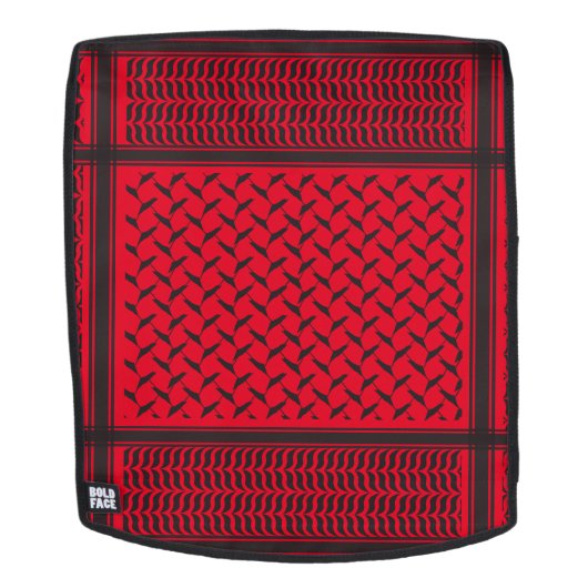 palestinian kuffiya schwarz und rot rucksack (Abnehmbare Front)