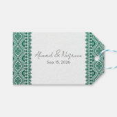 Palestinian Tatreez Print Gift Tags Geschenkanhänger (Vorderseite (Horizontal))
