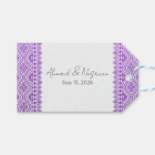 Palestinian Tatreez Print Gift Tags Geschenkanhänger (Vorderseite (Horizontal))